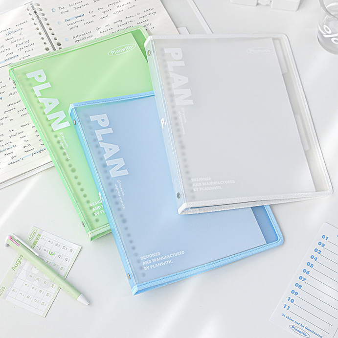 Sổ Binder B5 Planwith UNIVERSAL 8 Còng Nhựa 80 Trang Giấy Kẻ Ngang Tặng Kèm 4 Tab Phân Trang