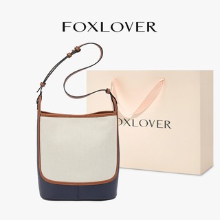  FOXLOVER Túi đeo chéo nữ Có thể đựng iPad mini Túi Bucket Dây đeo vai có thể điều chỉnh Túi đi làm Trắng 