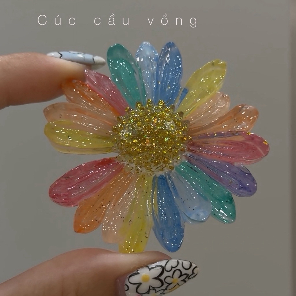 Móc khoá/cài áo hoa cúc GD