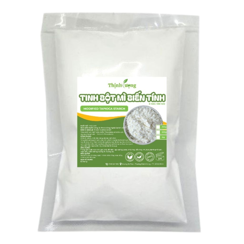 1kg Tinh bột mì biến tính E1412 Thái Lan - Chất tạo độ dẻo - Chất ổn định- Chất kết dính - Chất độn 