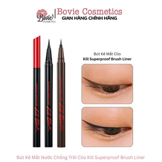  Bút Kẻ Mắt Clio Superproof Brush Liner Kill Black Eyeliner 0.55ml 