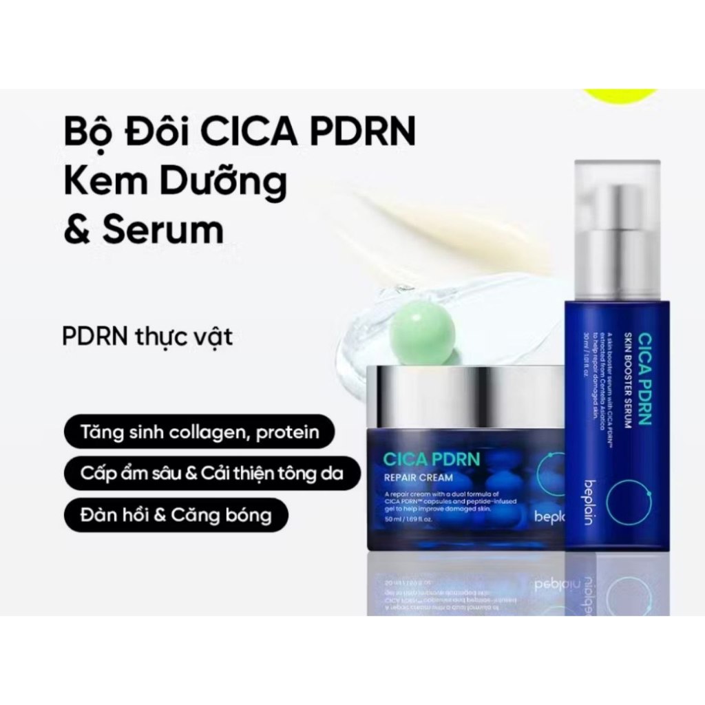 (Có sẵn) Serum PDRN Beplain và Kem dưỡng viên nang Capsule PDRN Beplain trẻ hoá làn da