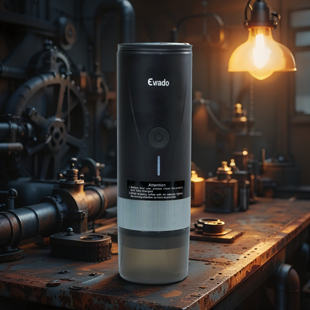 Combo - Máy pha cafe cầm tay Evado + 04 Hộp Lucas Coffee Single Shot Espresso