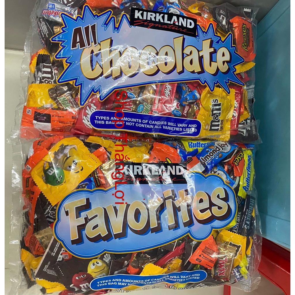 (Sp của Mỹ)[03/2027]Chocolate Kirkland đủ loại 150 viên 2,55kg