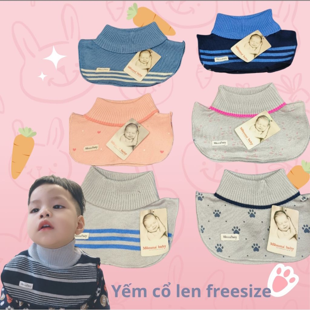 Yếm len cổ lọ siêu ấm mùa đông freesize