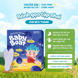 BÁNH GẠO TẬP NHAI BABY BOAT VỊ VIỆT QUẤT - BÉ 6 THÁNG