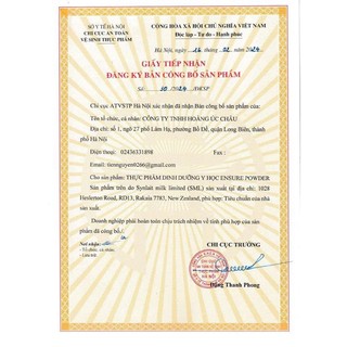 Sữa Ensure Vani 850g Úc - Phiên bản mới
