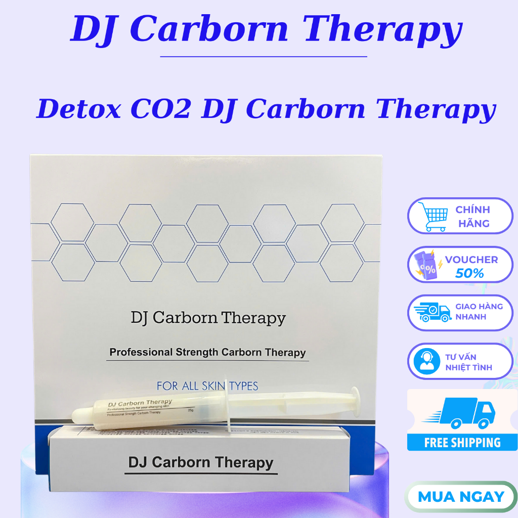 1 Hộp 5 Sét Detox Da Co2 DJ Carborn Therapy ,Làm Sạch Sâu, Se Khít Lỗ Chân Lông