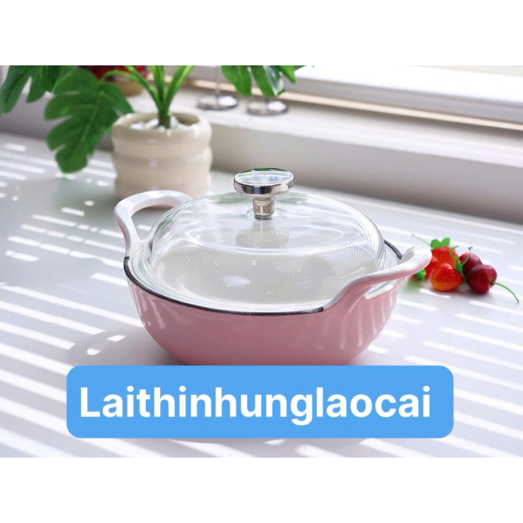 Nồi gang tráng gốm SEKA-1,5 lít nước-SKG420