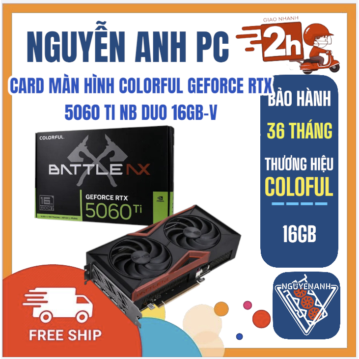 CARD MÀN HÌNH COLORFUL RTX 5060 TI NB DUO 16GB-V