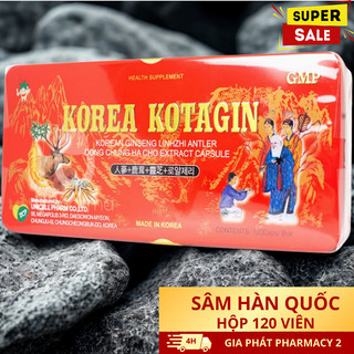   Sâm Hàn Quốc Chính Hãng  - Korean Kotagin 120 Viên Hàn Quốc - Thực Phẩm Tăng Cường Sức Khỏe. 