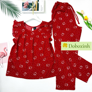  Đồ Bộ Tole Nữ Bộ Lanh Mặc Nhà Quần Dài Cánh Tiên VNXK F21 40-68kg Doboxinh 