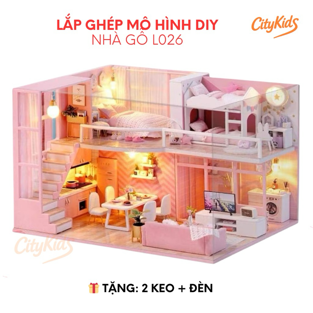 Nhà Búp Bê DIY - Dream Angel L026- TẶNG 2 KEO