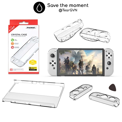 Ốp cứng trong suốt DOBE cho Nintendo Switch Oled