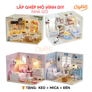  Mô Hình Lắp Ráp Nhà Búp Bê DIY - Căn Phòng Xinh Xắn  Nhiều Mẫu H012,H013 H015 H016...  TẶNG KEO + MICA    