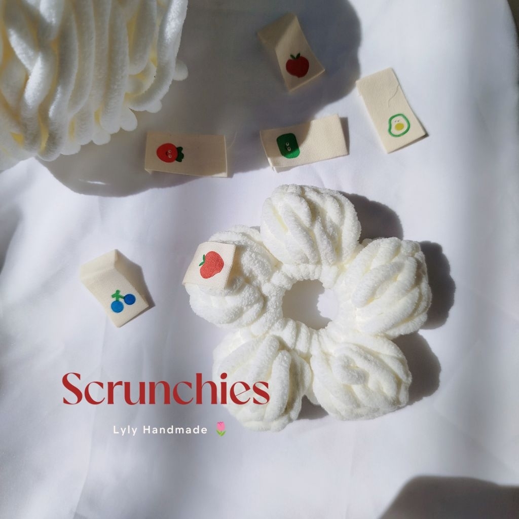 Scrunchies len nhung đũa mềm mại handmade