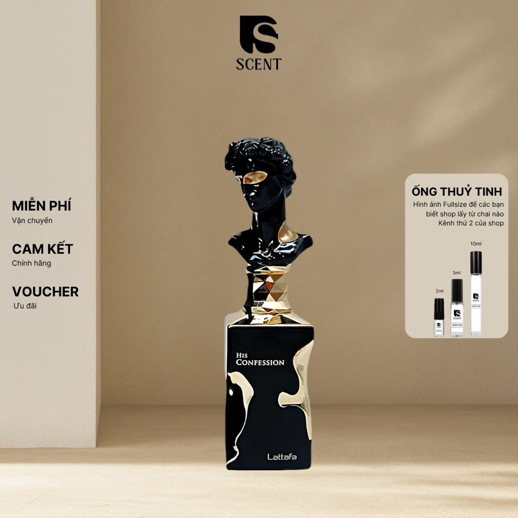 Nước Hoa Nam Lattafa His Confession EDP | Mẫu thử | SSCENT