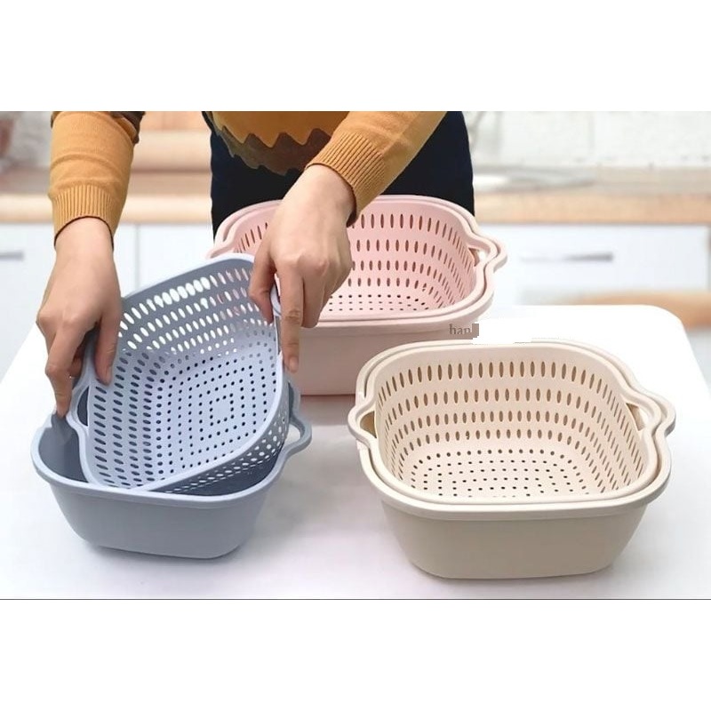 Rổ Kèm Chậu Vuông Bé Mã 3288