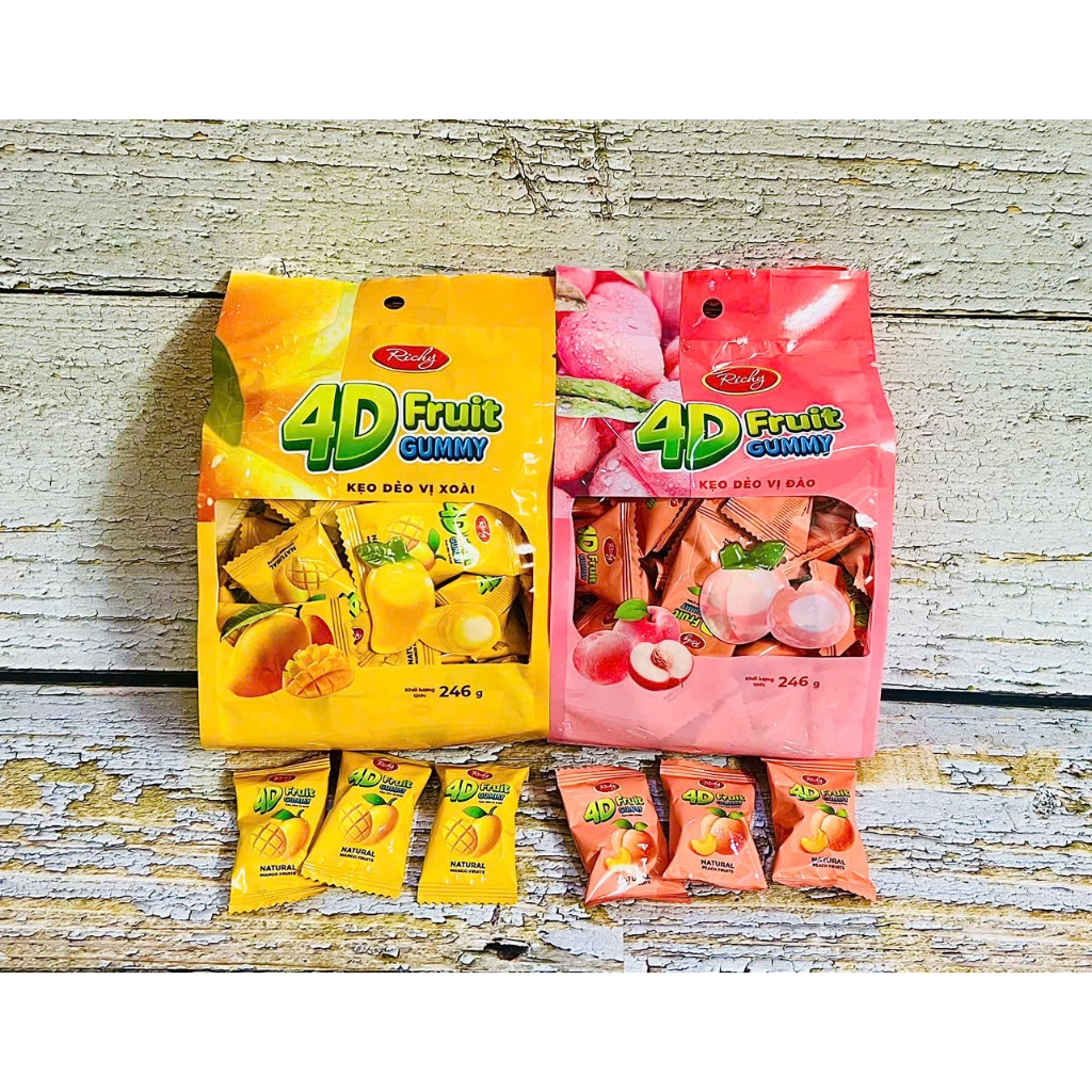 Kẹo Dẻo Richy 4D Fruit Gummy 246g