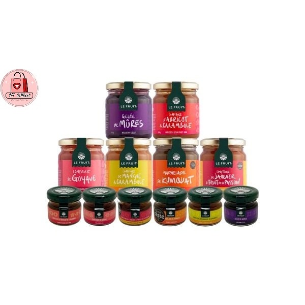 Le Fruit Mứt Trái Cây Tươi Hỗn Hợp Hũ 225g Fresh Fruit Jam Nguyên Liệu Tươi Không Chất Bảo Quản