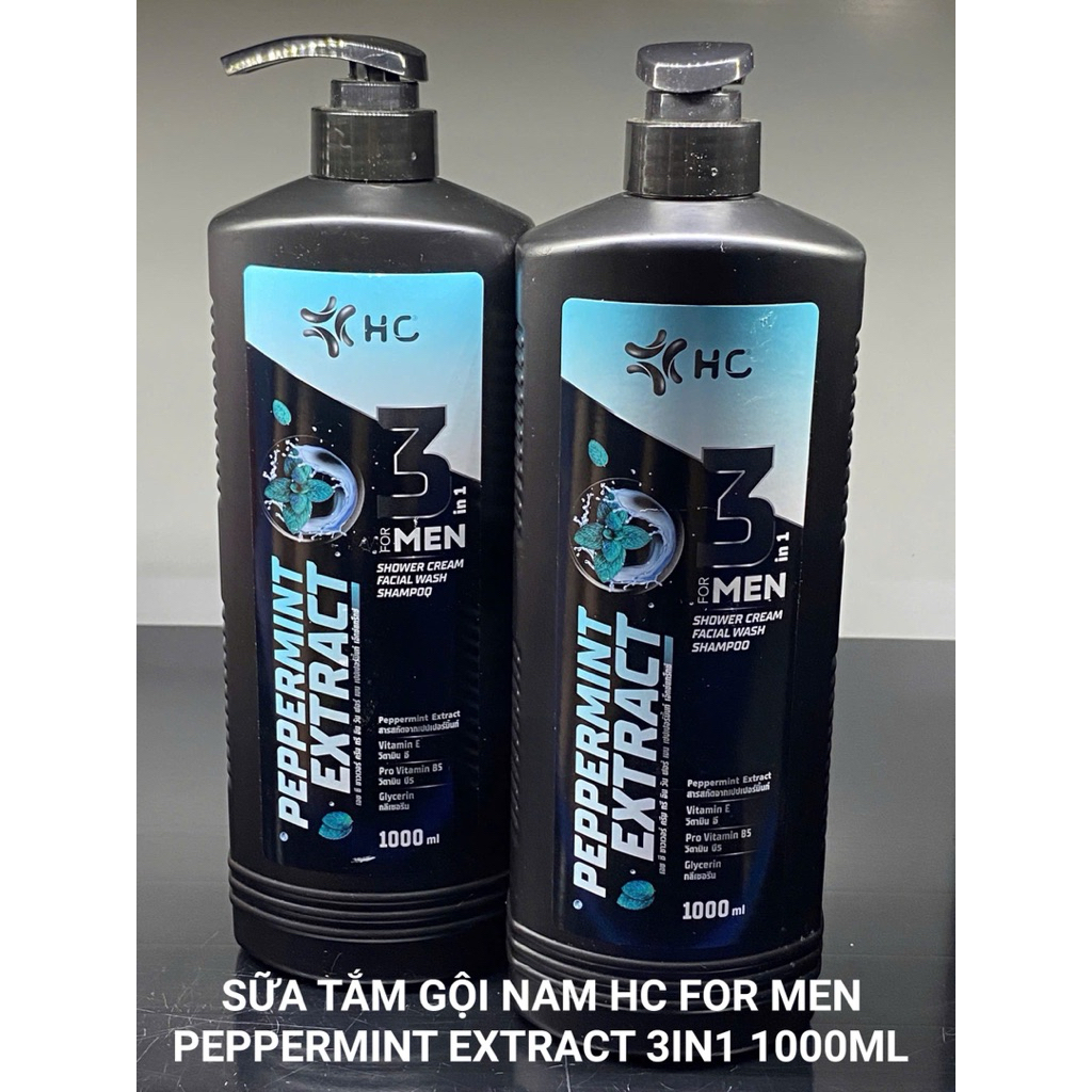 SỮA TẮM GỘI NAM HC FOR MEN PEPPERMINT EXTRACT