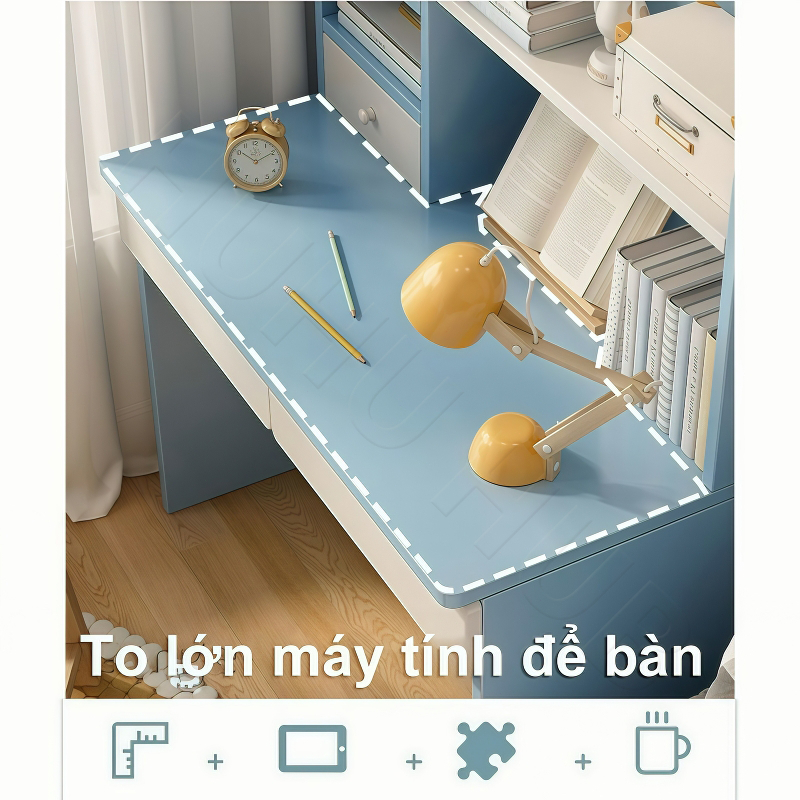 HUHU Bàn học trẻ em có ngăn kéo làm việc Bàn máy tính Bộ chống gù gỗ tự nhiên cao cách Bắc Âu | BigBuy360 - bigbuy360.vn
