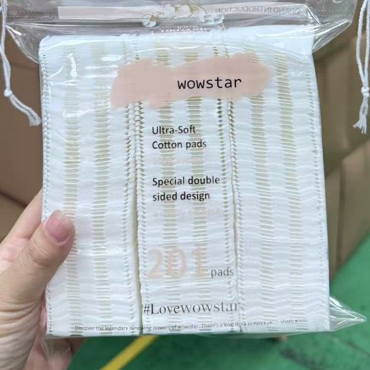 222 miếng Bông tẩy trang Khăn Cotton Hai Mặt Dùng Một Lần Đa Ứng Dụng (wowstar222miếng-Tốt)