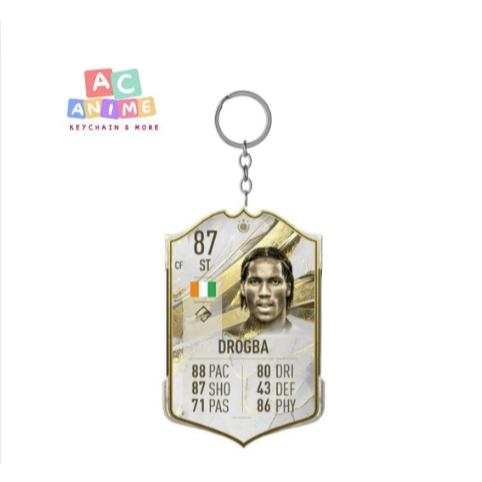 Móc khoá Drogba icon card 87 Keychain