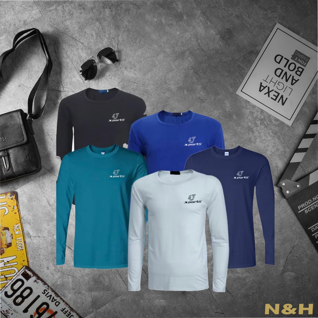 [COMBO 5] ÁO DÀI TAY-GIỮ NHIỆT THỂ THAO-IN LOGO JSPORT-CHẤT THUN LẠNH MỀM MẠI-SIZE 40-90KG