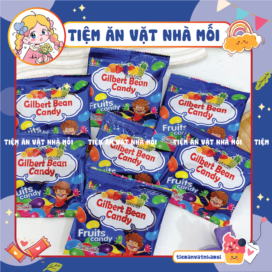 5 Gói Kẹo Dẻo Sáp Hạt Đậu Trái Cây Jelly Beans, Đồ Ăn Thơm Ngon Hấp Dẫn