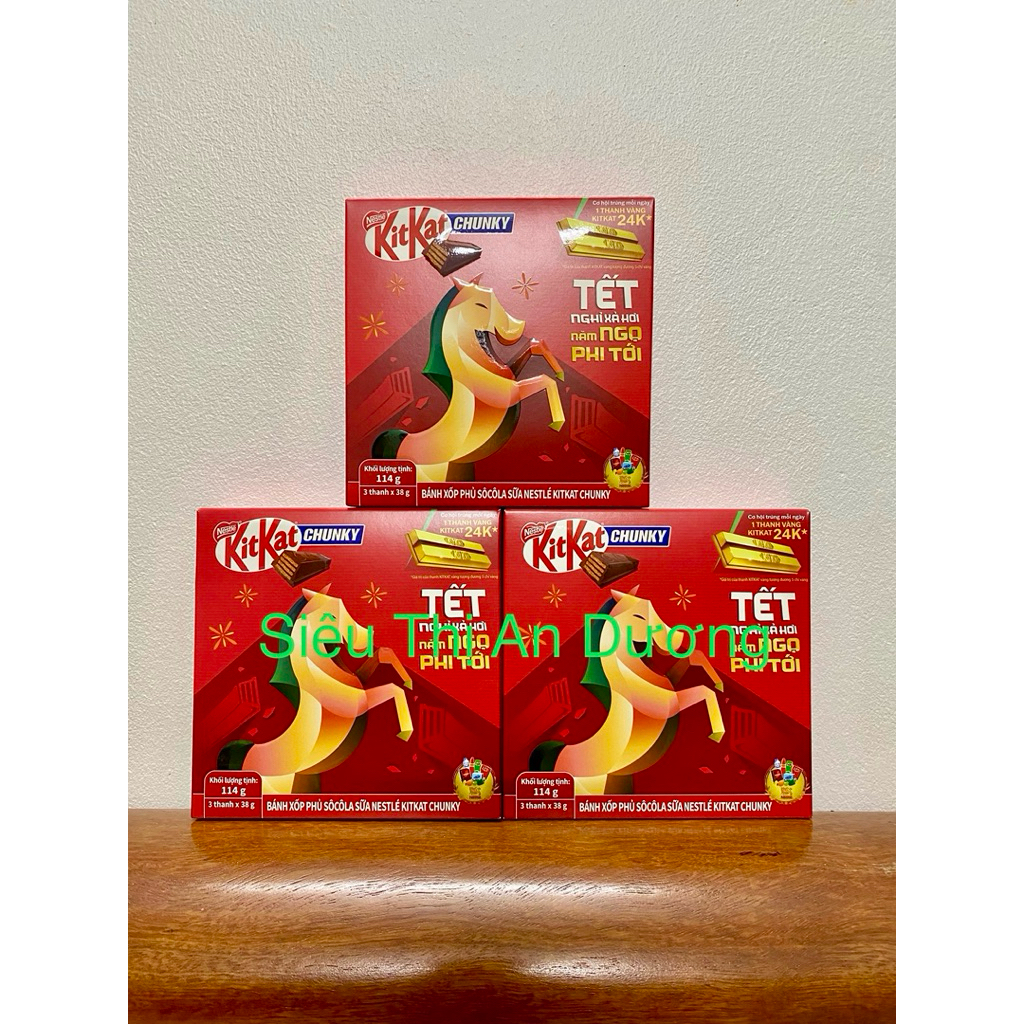 [ HÀNG TẾT ]  1 hộp Bánh Xốp Nestle Kitkat Phủ Socola 114 gram