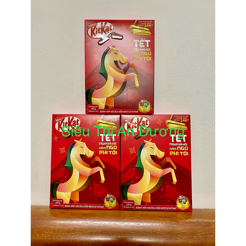 [ HÀNG TẾT ]  hộp Bánh Xốp Nestle Kitkat Phủ Socola 150 gr