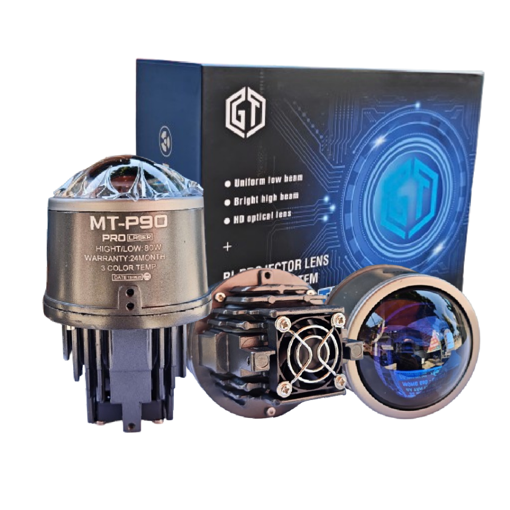Bi Gầm 3.0 - P90 - 80w ( Có Pha Laser ) Ánh sáng 3 màu Lắp Cho Đèn Gầm Ô Tô