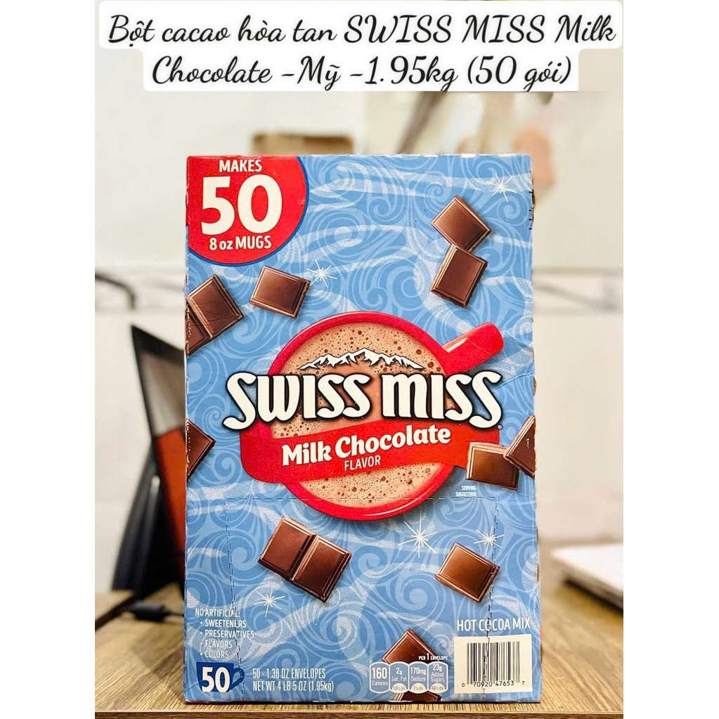 [US]bột cacao Swiss Miss Milk Chocolate hàng Mỹ