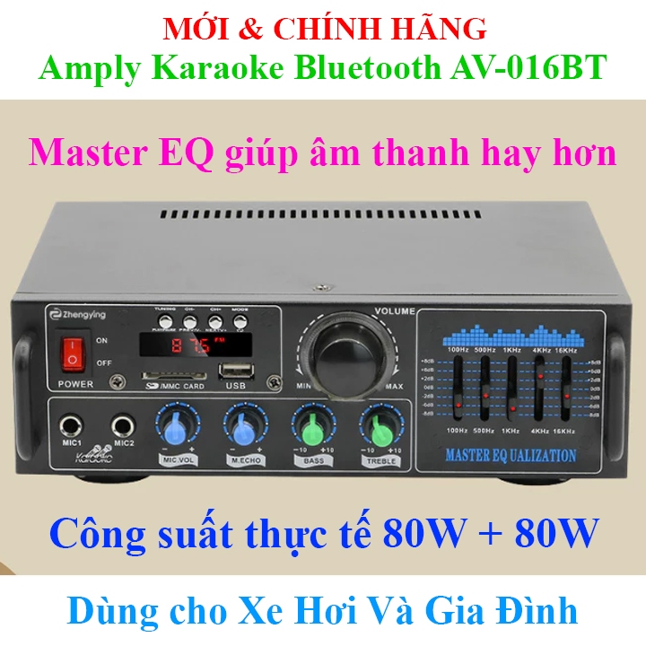 Amply Karaoke Bluetooth 600W cho gia đình & xe hơi BT-309A, BT-198A BT-198E AV-016BT BT-998 1600W