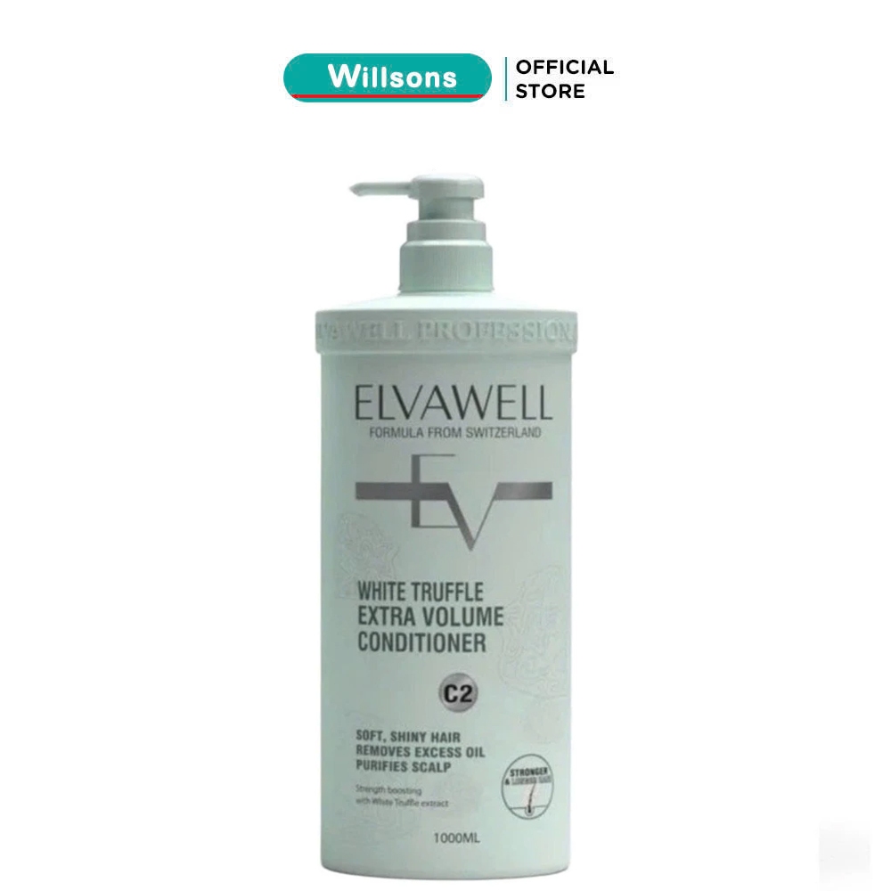 Dầu Xả Cho Tóc Dầu Bết ELVAWELL White Truffle Extra Volume C2 500ML - 1000ML, Màu Xanh