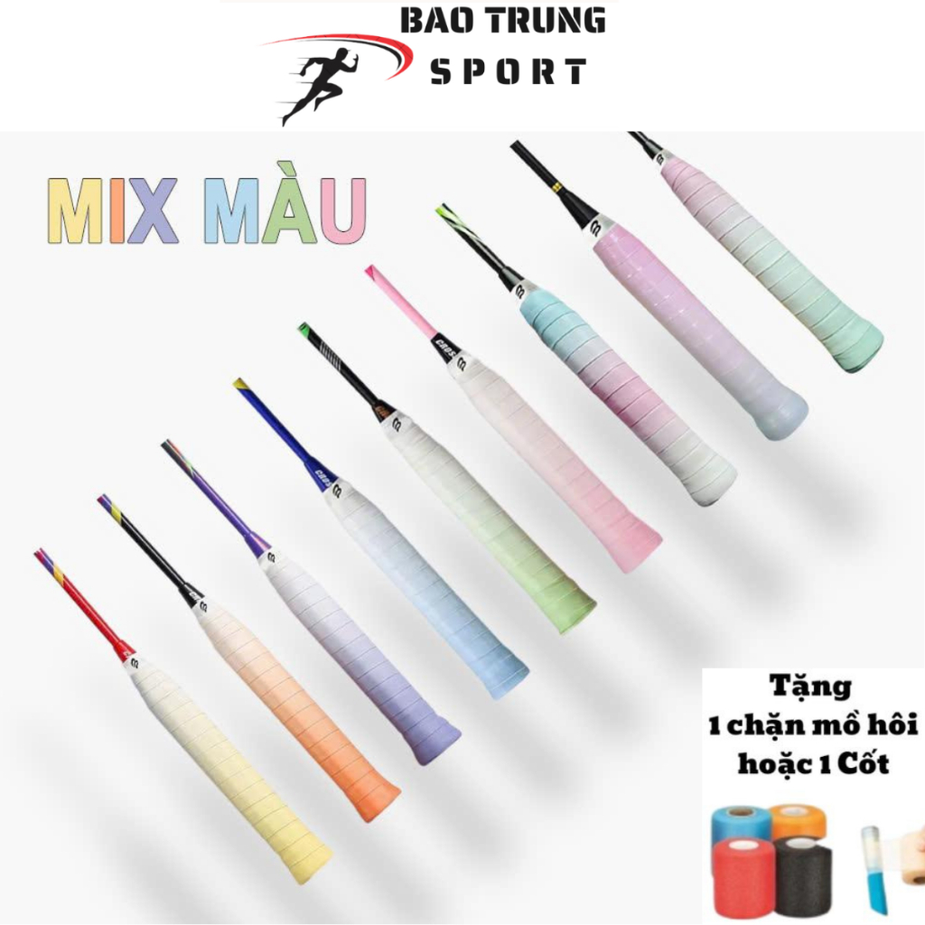 COMBO Quấn Cán Vợt Loang Màu Bumbee AS005 Êm Tay,Bám Tay Cầu Lông,Tennis,Pickleball
