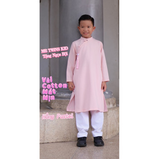  Áo Dài Nam Áo Dài Bé Trai Kiểu Ngũ Thân Truyền Thống Hiệu MR TWINS KID Size 10-46kg  KHÔNG KÈM QUẦN  