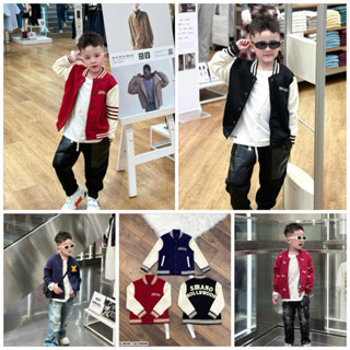  áo khoác bomber bé trai thêu logo full mẫu thiết kế trẻ trung năng động phong cách boy phố 