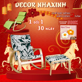   FREESHIP  Ghế Bập Bênh Thư Giãn Ghế Nằm Thư Giãn Ghế Poang Thư Giãn Khung Gỗ Bạch Dương Ghế Lười 
