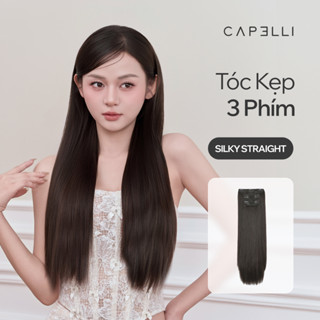  Bộ Tóc Kẹp 3 Phím CAPELLI Thẳng Silky Straight 50cm 