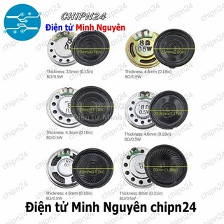 [2 cái] (N27-N32) Loa tròn 8R 0.5W (20mm/23mm/28mm/30mm/36mm/40mm) - [Chọn Loại]
