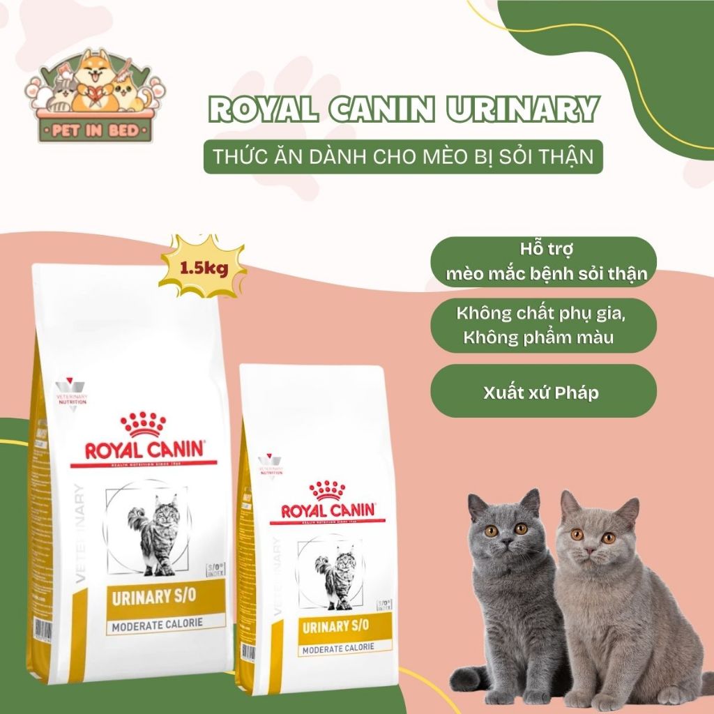 Royal Canin (1.5kg) cho mèo Royal Canin Urinary S/O - Thức ăn cho mèo bị sỏi thận- Petinbedstore