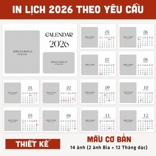 [CƠ BẢN] Lịch Để Bàn 2026 Thiết Kế & In Theo Yêu Cầu – In Hình Cá Nhân / Quà Tặng Tết, Gia Đình, Doanh Nghiệp