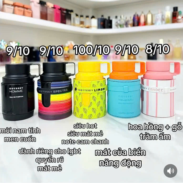 Nước Hoa Armaf Odyssey , Chiết Fullbox 10ml , Cá Tính Năng Động , Nước Hoa Club De Nuit , Armaf Nước