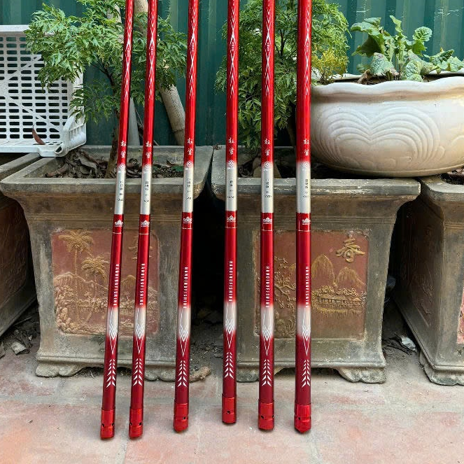 CẦN CÂU ĐÀI HANDING SHARK 10H từ 3m6 - 8m1 Tải cá 9kg tặng kèm ngọn phụ sale giá rẻ - Cần tay Handin