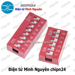 (K81) Công tắc bit Đỏ Chân cắm (1P/2P/3P/4P/5P/6P/7P/8P/9P/10P/12P) - [Chọn Loại]