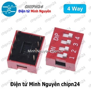 (K81) Công tắc bit Đỏ Chân cắm (1P/2P/3P/4P/5P/6P/7P/8P/9P/10P/12P) - [Chọn Loại]