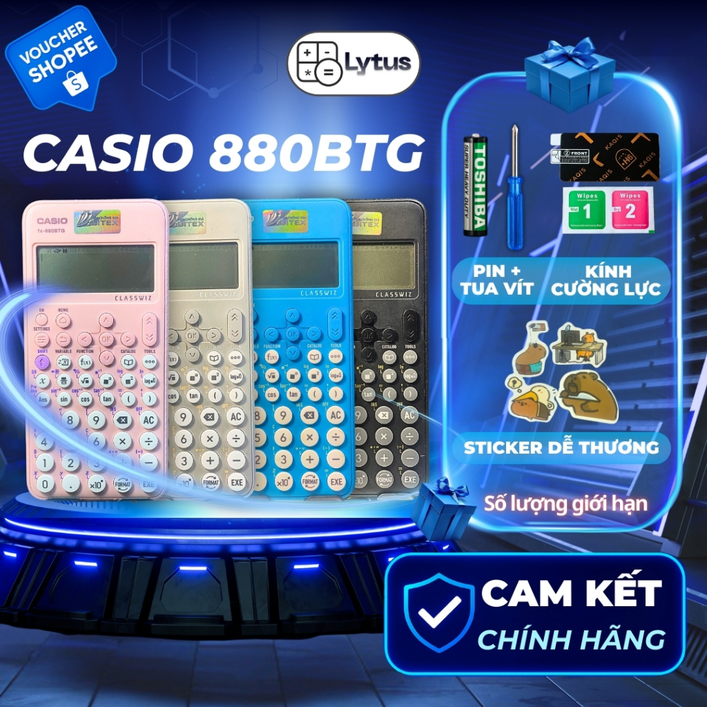 Máy tính CASIO FX-880BTG cũ (độ mới 80-99%) CHÍNH HÃNG