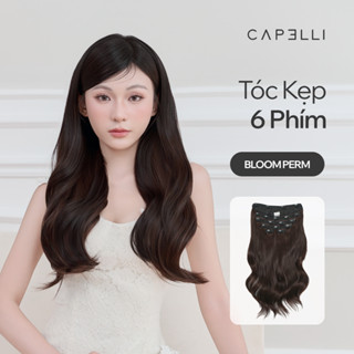  Bộ Tóc Kẹp 6 Phím CAPELLI Xoăn Sóng Bloom Perm 50cm 